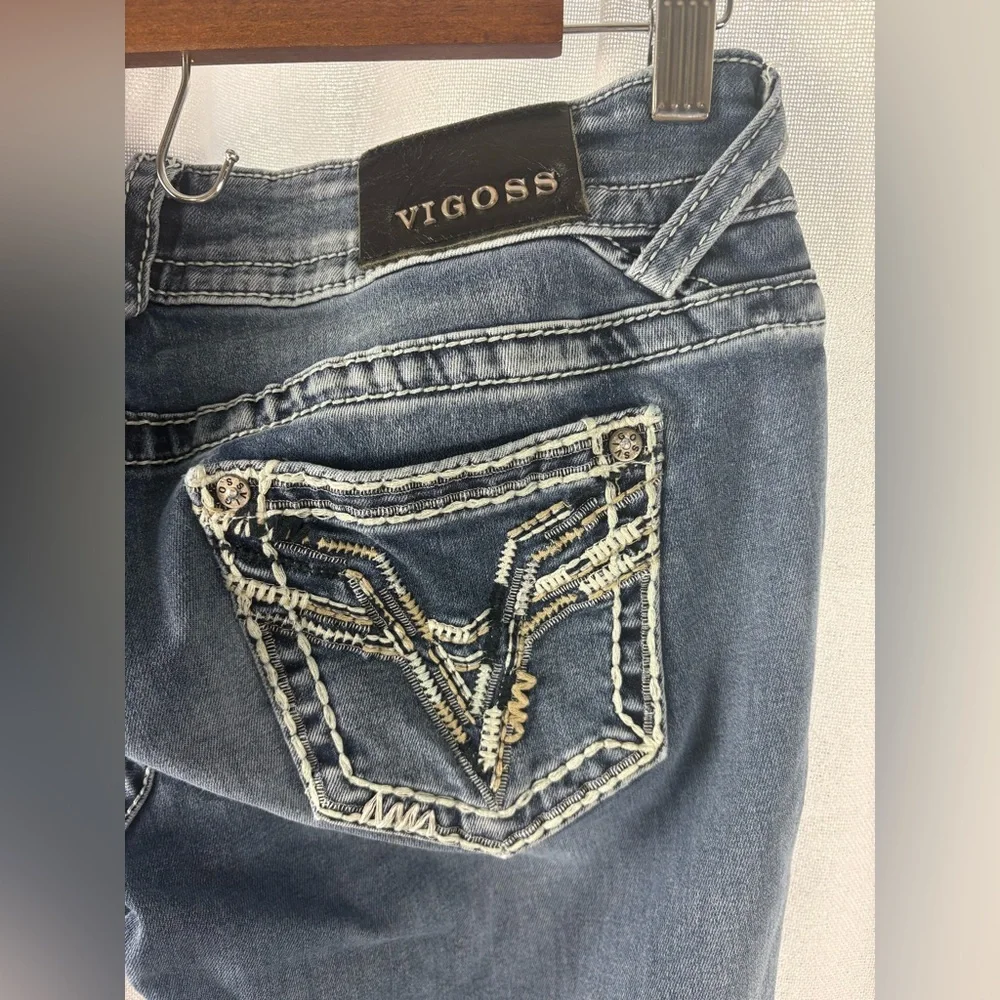 Vigoss Chelsea skinny jeans, women's size 9/10 Y2K Low Rise EUC - Picture 6 of 12